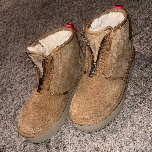 UGG Neumel Platform Zip Suede - Picture 1 of 5